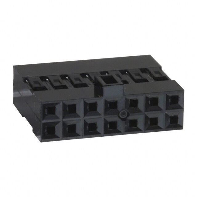 69176-014LF, 14 Position Rectangular Housing Connector Receptacle Black 0.100" (2.54mm) 