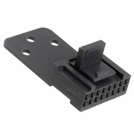 104422-1, 16 Position Rectangular Housing Connector Receptacle Black 0.100" (2.54mm), TE Connectivity AMP Connectors