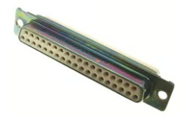 M24308/1-4, D Subminiature Connector, 37 Contact(s), Female, Solder Terminal, Locking, Receptacle, ITT CANNON
