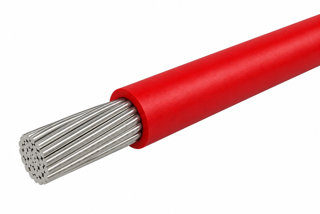 3173/18T16-1, 18 AWG, UL 3173 Lead Wire, 16 Strand, 125C, 600V, Tinned copper, XLPE, Red (price/ft)