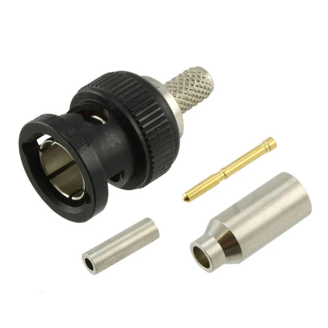 HBC179DT, BNC, HD Connector Plug, Male Pin 75 Ohms Free Hanging (In-Line) Crimp