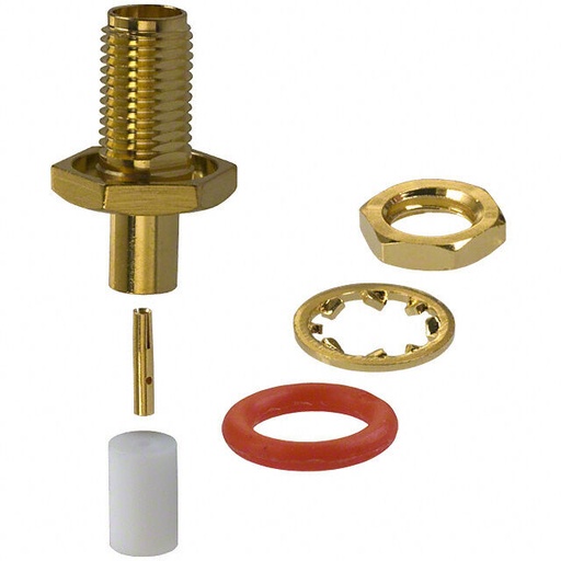 [ZCX-132106] Amphenol RF, 132106, SMA Connector Jack, Female Socket 50 Ohms Panel Mount Solder (402)