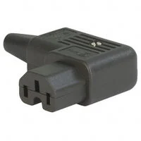 [ZSC-47840100] 47840100, SCHURTER, C15, Right Angle, Power Entry Connector Plug, Female Sockets IEC 320-C15 Free Hanging (In-Line), Right Angle