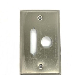[WP25CXS] Combo Stainless Wall Plate, One DB25 Opening and One 3/8" dia. D-hole