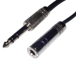 [SPMS-SPFS-10] Stereo 1/4" TRS  Male to Female Audio Cables