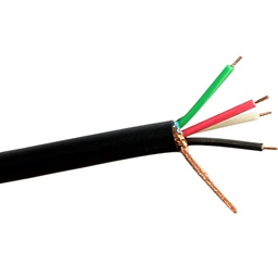 Câble DMX - 4C/22AWG BC toronné, blindé 85% tresse + 100% ruban d'aluminuml, CMR