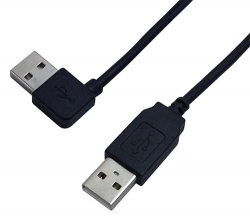 USB 2.0 A Right/Left angle male to A straight Male cable