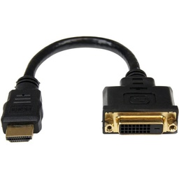 [HDMIM/DVIDF-8IN] HDMI Male to DVI Female Adapter - 8in