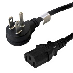 Power Cord 5-15P to IEC C13 Angled Down 