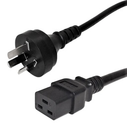 [PCC-AU/C19-18-2M] Power Cord 2m AS3112 (Australia) to IEC C19 - H05VV-F 1.0 (10A 250V)