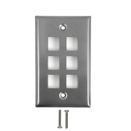 Stainless Steel Keystone Wall Plates - 1 to 6