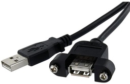 USB 2.0 A Male to A Panel Mount Female