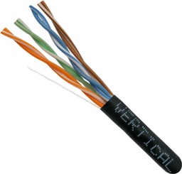 Câble hi-flex multibrins tactique robuste Cat5e noir