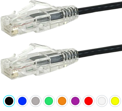 CAT6 Câbles de raccord Ultra minces 28AWG multi -brins CMR Riser 