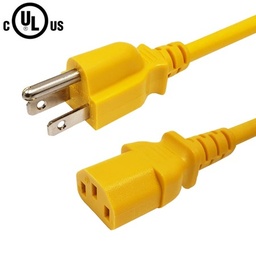 18 AWG Câbles d'alimentation colorés 5-15P vers IEC C13 NEMA