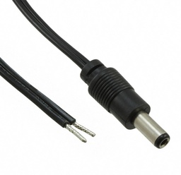[DC-25P/18-OP-6] DC Cable 5.5x 2.5 x 12 mm DC Plug to - Open End 6FT 18AWG