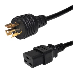 [PCC-L615PC19-10] Power Cord NEMA L6-15P to IEC C19-14AWG 10 FT