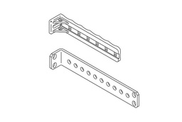 [PCPI-10559-550] Stand-Off Tie Brackets; 0.88"H (22.4 mm) x 1"W (25.4 mm) x 6"L (150 mm); Clear; Box of 50 