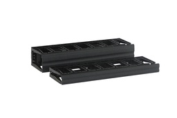 [PCPI-13930-701] Velocity Horizontal Cable Manager; Single-Sided; 1U x 19"W x 5.9"D (150 mm); Black 
