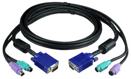 [PTN-KVMC-EXT-10] Câble d'extension universel combiné clavier/VGA/souris KVM PS/2 10 pieds