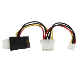 [SATA-REV-CPW4-Y] Câble adaptateur d'alimentation LP4 vers SATA avec alimentation pour lecteur de disquette