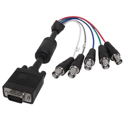 [VGA/5BNCF-1BK] 1' SVGA Male to 5 x BNC Female Cable Black