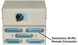 [ABDETC50] Centronics 50 SCSI / Telco Switch Box 4 TO 1