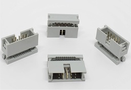 [SH-010] 2X5 10 Pin Dual Rows 2.54mm SHROUDED IDC Male HEADER, 10 Pins IDC Crimp Connectors 