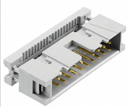 [SH-020] 2X10 20 Pin Dual Rows 2.54mm SHROUDED IDC Male HEADER, 20 Pins IDC Crimp Connectors 