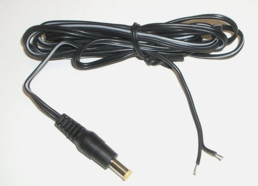[ZPHL-48-420] 48-420, PHILMORE, DC PWRC 1.8M 24AWG 6FT  POWER CABLE CORD 1.0mm CENTER PIN 5.5mmOD COAXIAL PLUG