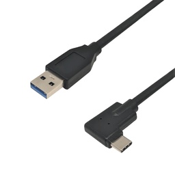 Câble mâle USB 3.1 Type-C à angle droit/gauche vers A mâle droit