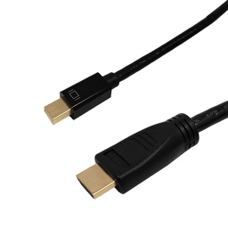 Mini DisplayPort V1.2 Male to HDMI 2.0 Male Cable 4Kx2K 60Hz with Audio - CL3/FT4