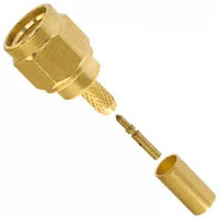 [RF-ZHS-142-0403-011] 142-0403-011 SMA Connector Plug, Male Pin 50 Ohms Free Hanging (In-Line) Crimp or Solder