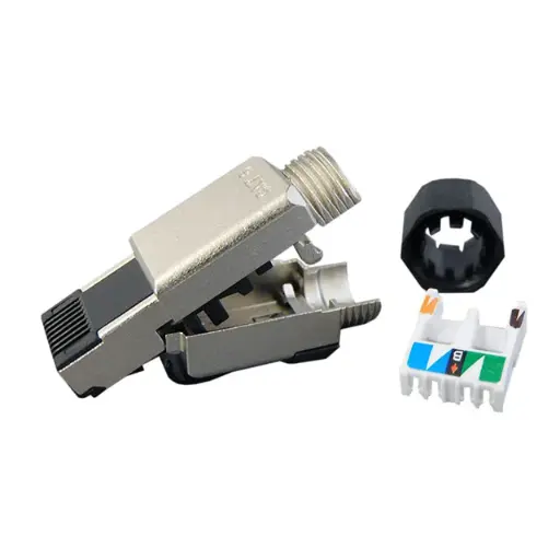 [ZST-CC-SS-39300-001] BEL Fuse, SS-39300-001, Modular Plug, RJ45, CAT6, SHLD, OD 6-8mm, w/Strain Rlf *COC Required*