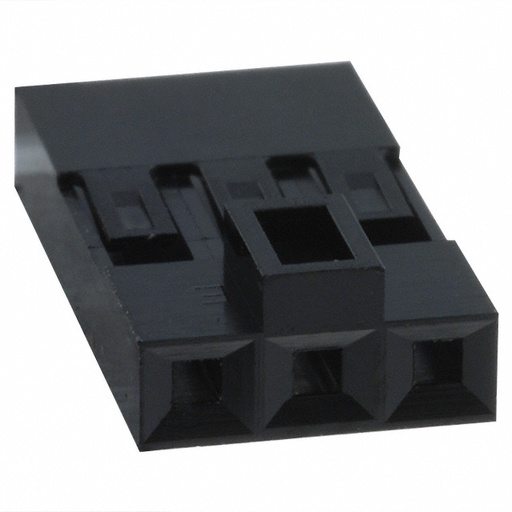[ZAP-609-2395-ND] 609-2395-ND, 3 Position Rectangular Housing Connector Receptacle Black 0.100" (2.54mm), Amphenol ICC (FCI)