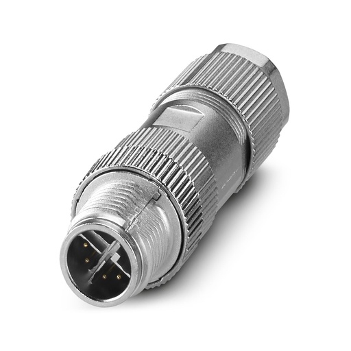 [ZPX-VS-08-M12MS-10G-P SCO] VS-08-M12MS-10G-P SCO, Data connector, Ethernet CAT6A (10 Gbps), 8-position, shielded, Plug straight M12 SPEEDCON, coding: X, Piercecon® fast connection, knurl material: Zinc die-cast, nickel-plated, external cable diameter 4 mm ... 8 mm