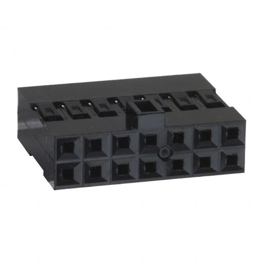 [ZMX-69176-014LF] 69176-014LF, 14 Position Rectangular Housing Connector Receptacle Black 0.100" (2.54mm) 