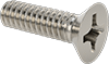 MS51959-30, 18-8 Stainless Steel Phillips Flat Head Screw, 82 Degree Countersink Angle, 6-32 Thread Size, 1/2" Long
