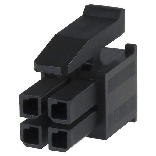 [ZAM-794617-4] 794617-4, 4 Position Rectangular Housing Connector Receptacle Black 0.118" (3.00mm), TE Connectivity AMP Connectors