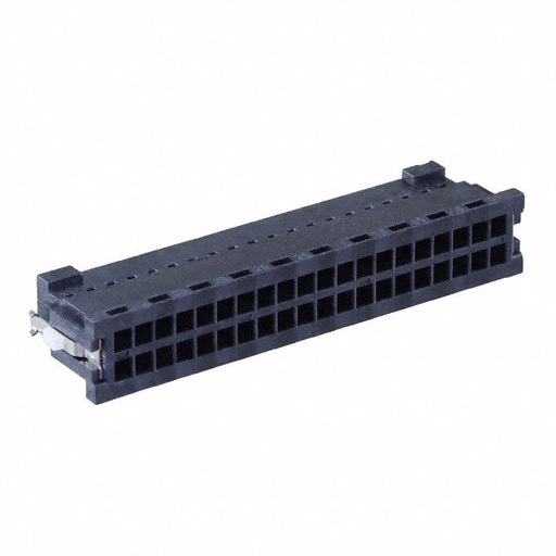 [ZSM-ISD2-20-D-M] ISD2-20-D-M, 40 Position Rectangular Housing Connector Black 0.079" (2.00mm), SAMTEC