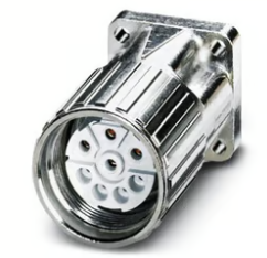 [ZPH- SF-5ES1N8AY000] SF-5ES1N8AY000, 1607082, 6 (5 + PE) Position Circular Connector Plug Housing Panel Mount Coupling Nut, PHOENIX