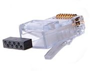 [ZSE-111-080800090L34] Sentinel Connector Cat 6A/6 Unshielded RJ45 Plug for .044"-.048" Insulated Conductors and Max Jacket OD of .260". Made in USA