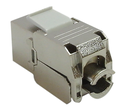RJ45 Cat6a Shielded Slim Jack, 110 Punch/Tool-Less  - Stainless Steel