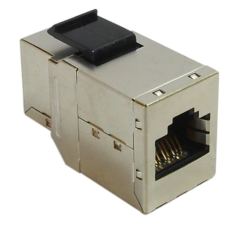 Cat6a Shielded RJ45 Keystone Jack, Female to Female