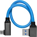 USB3.2 Type C to A Right Angle  (Blue)