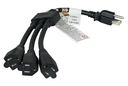Power Splitter Cable NEMA 5-15P to 3x NEMA 5-15R - 14AWG