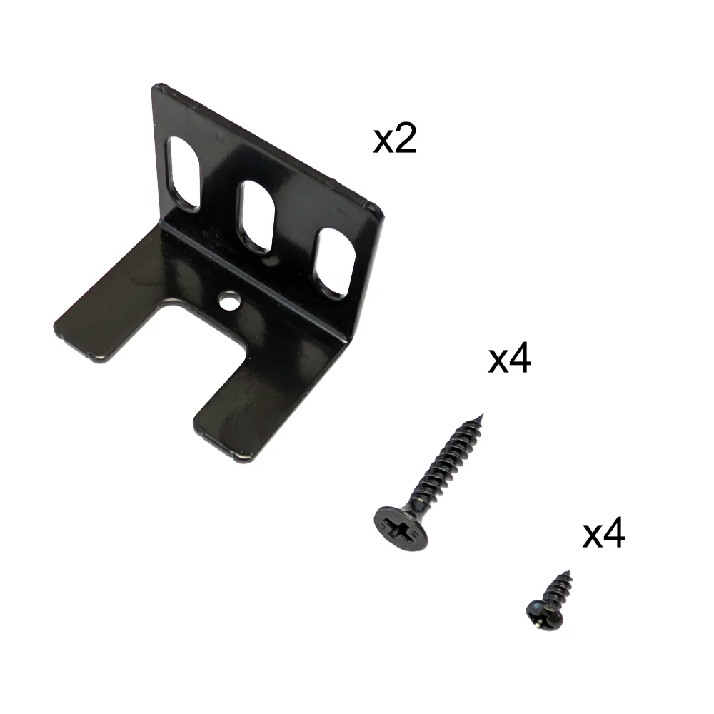 8 Outlet Metal - Black - with  Surge Protector 2100J  and  45 Degree Angle Plug 