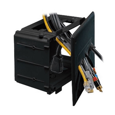Datacomm Electronics 45-0010-BK Recessed Media Box - Black-DATACOMM