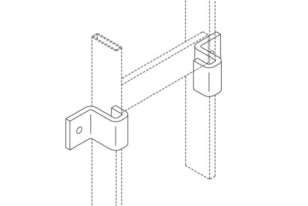 Vertical Wall Brackets 3/8; 1.5"H CPI 10608-001