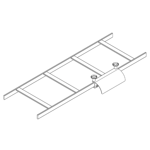 Cable Runway Radius Drop, Stringer; 1.25"W; Black